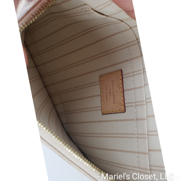 Authentic Louis Vuitton Damier Azur Neverfull Pochette #2707M - Picture 4 of 9